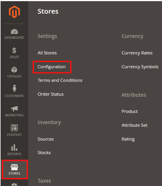 Navigate to Configuration