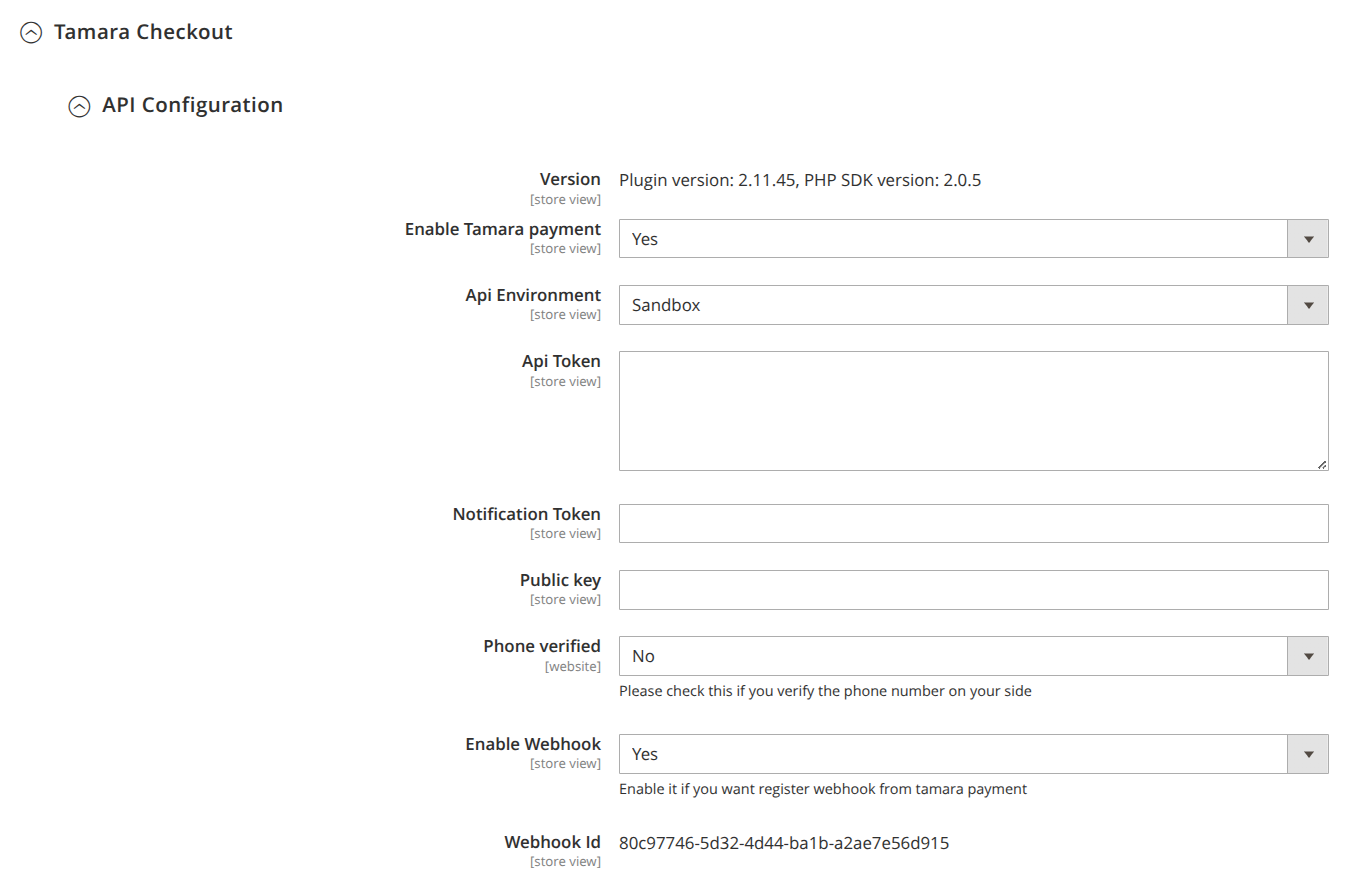 API Configuration